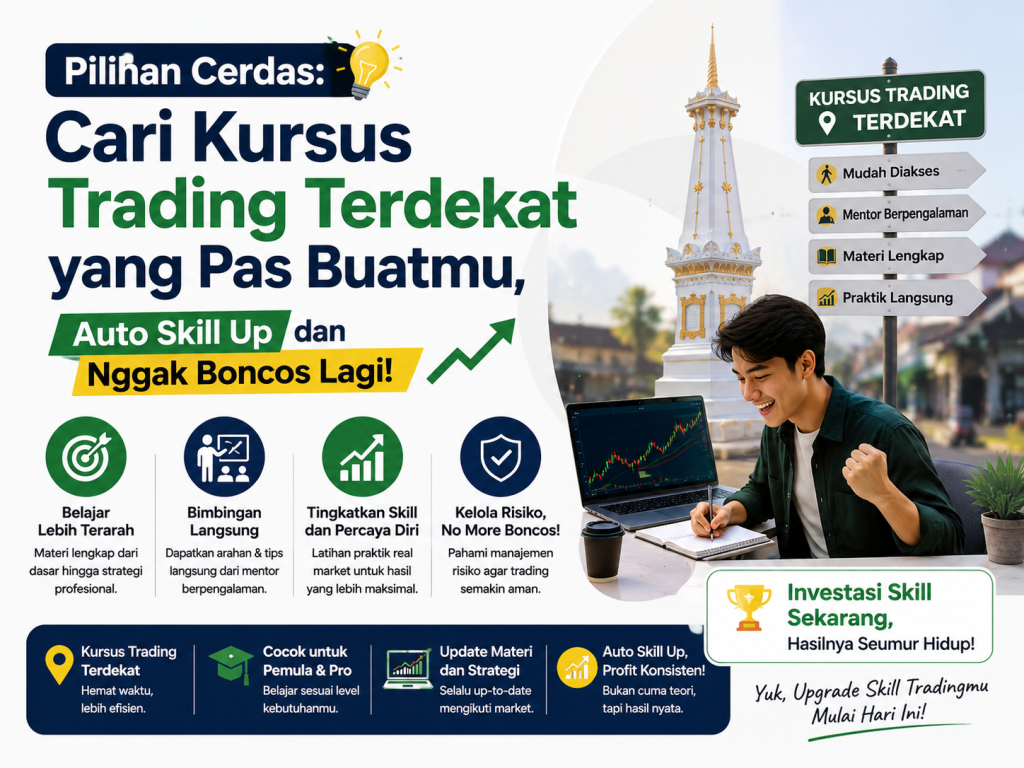 cari kursus trading terdekat yang pas buatmu, auto skill up dan nggak boncos lagi!